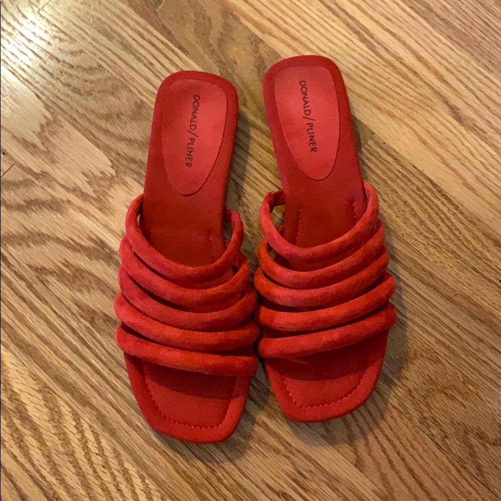 COPY - Donald Pliner Red Suede Sandals